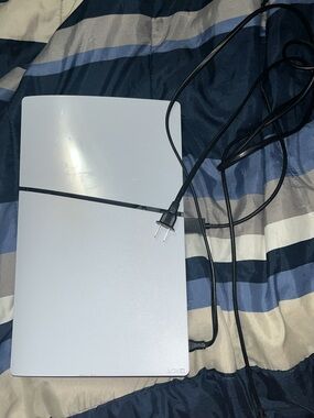 Sony PlayStation 5 Digital Edition Slim White Console with Power Cable